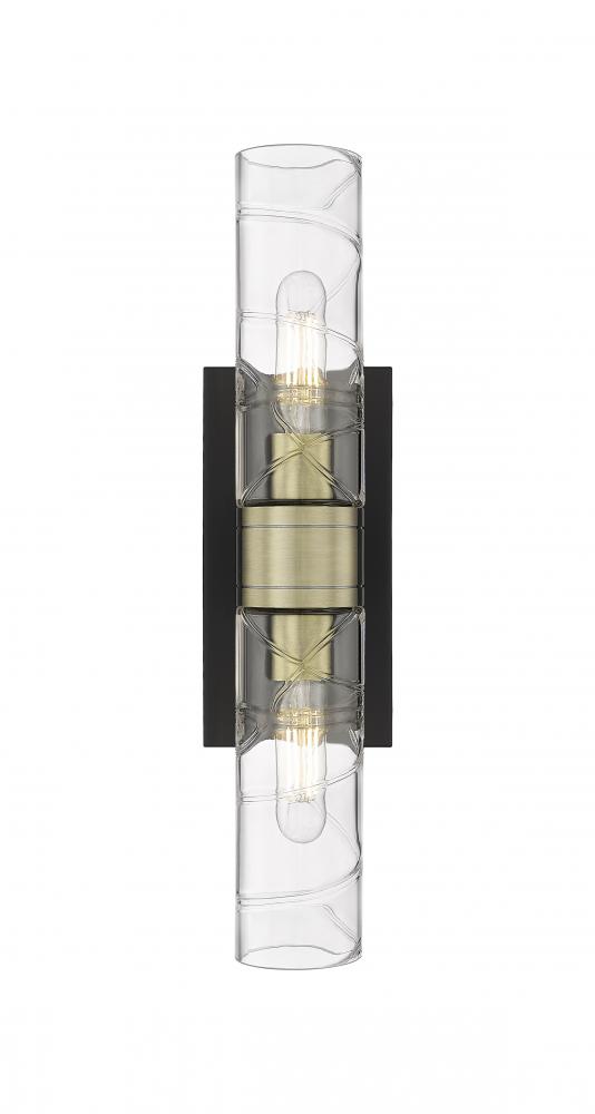 Boreas - 2 Light - 18 inch - Black Antique Brass - Bath Vanity Light