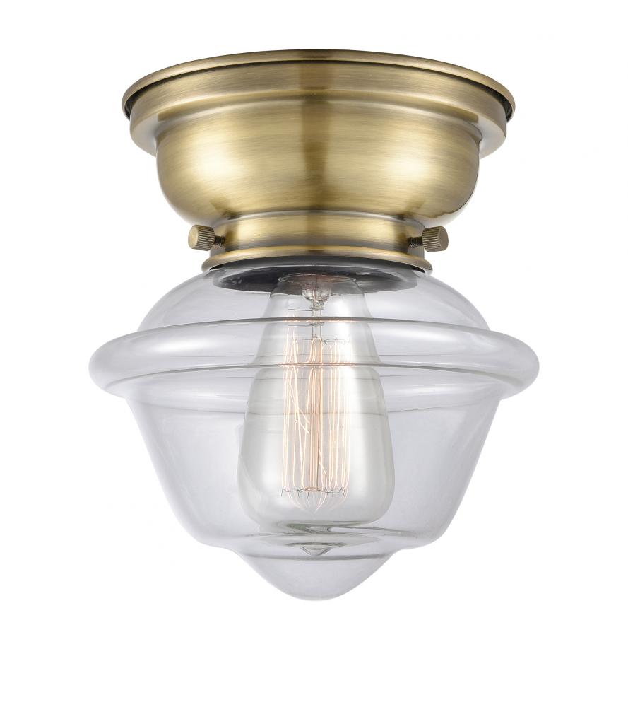 Oxford - 1 Light - 8 inch - Antique Brass - Flush Mount