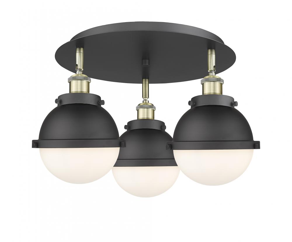 Ballston Urban - 3 Light - 19 inch - Black Antique Brass - Flush Mount