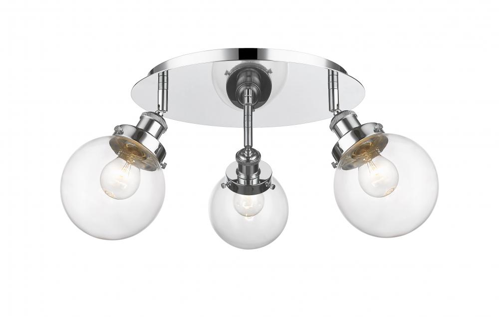 Beacon - 3 Light - 18 inch - Polished Chrome - Flush Mount