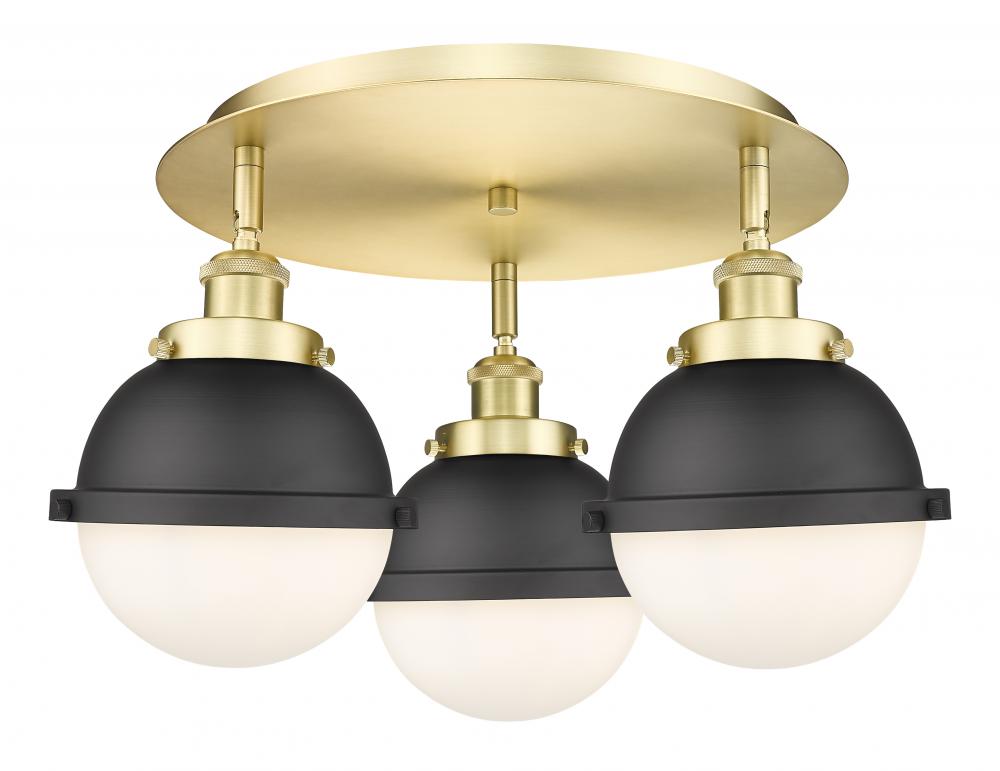 Ballston Urban - 3 Light - 19 inch - Satin Gold - Flush Mount