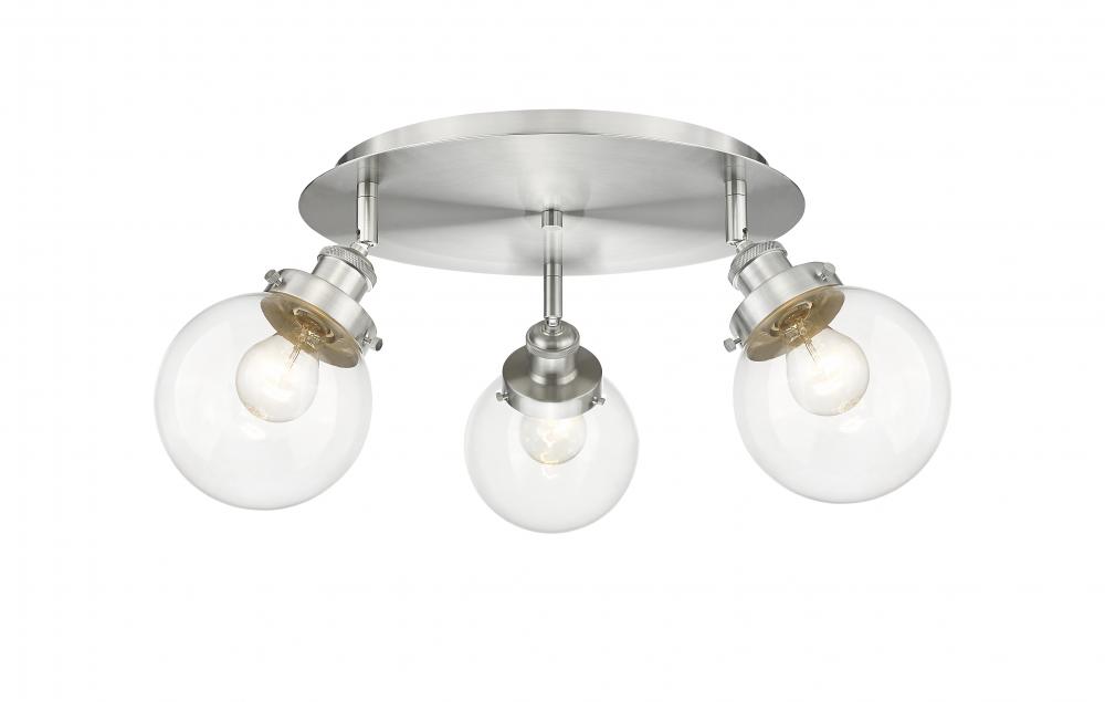 Beacon - 3 Light - 18 inch - Satin Nickel - Flush Mount