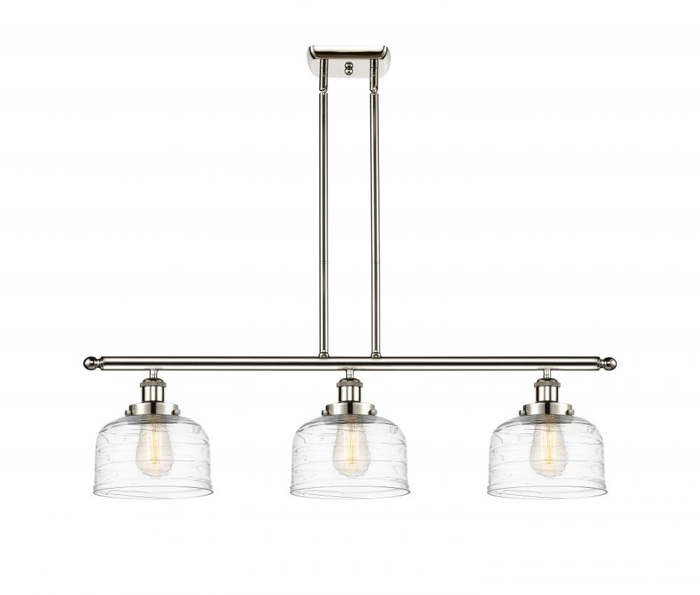 Bell - 3 Light - 36 inch - Polished Nickel - Stem Hung - Island Light