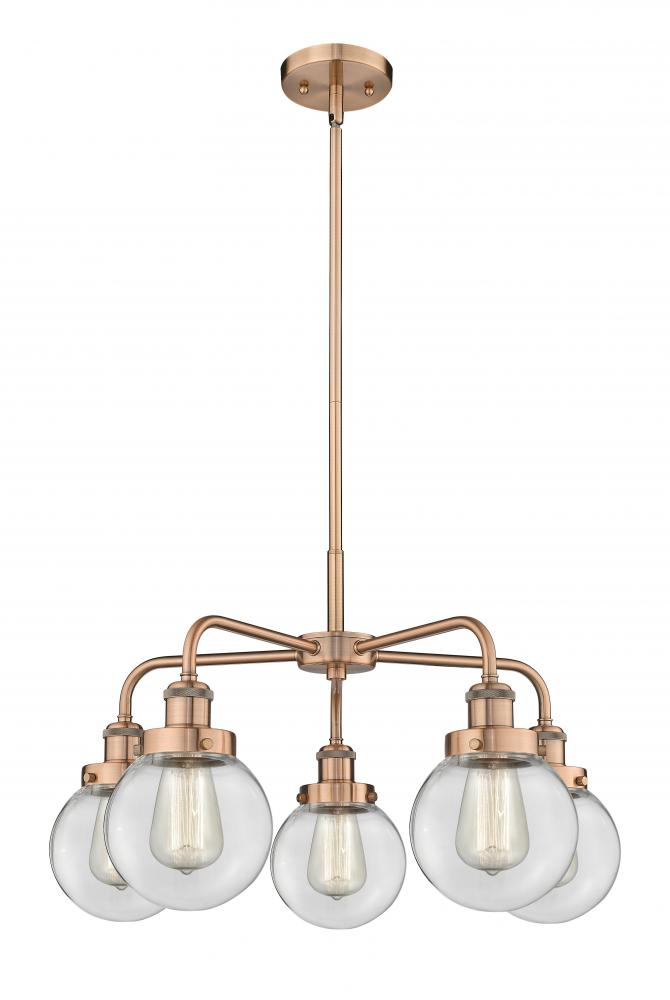 Beacon - 5 Light - 25 inch - Antique Copper - Chandelier