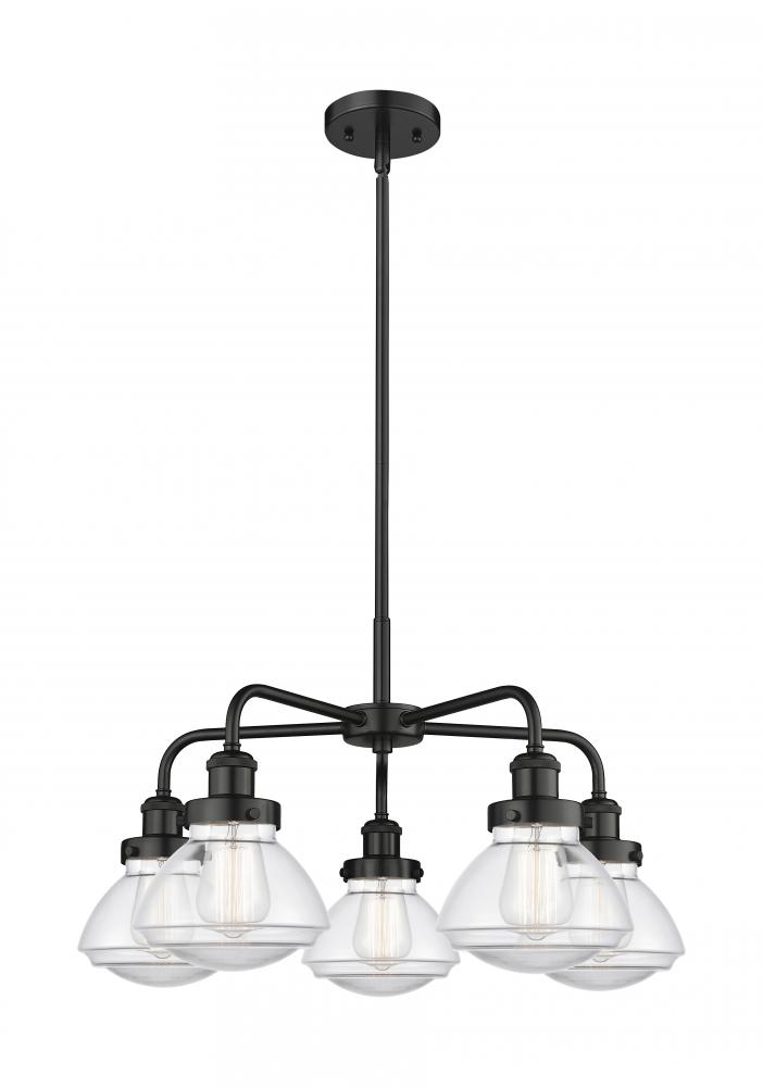 Olean - 5 Light - 25 inch - Matte Black - Chandelier