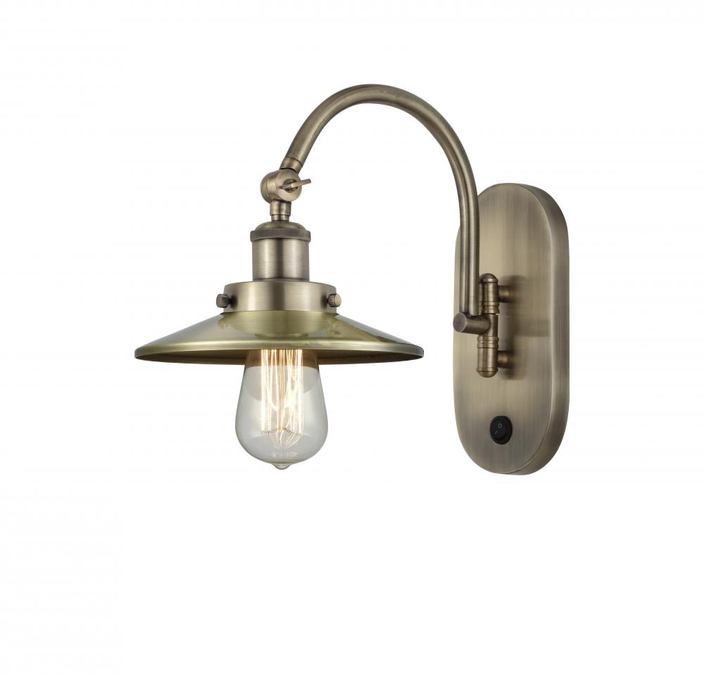 Railroad - 1 Light - 8 inch - Antique Brass - Sconce