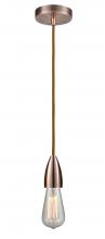 Innovations Lighting 100AC-10CR-4AC - Fairchild - 1 Light - 2 inch - Antique Copper - Cord hung - Mini Pendant