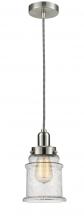 Innovations Lighting 100SN-10BW-0H-SN-G184 - Whitney - 1 Light - 8 inch - Satin Nickel - Cord hung - Mini Pendant