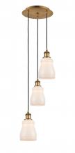 Innovations Lighting 113B-3P-BB-G391 - Ellery - 3 Light - 12 inch - Brushed Brass - Cord Hung - Multi Pendant