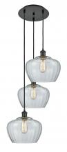 Innovations Lighting 113B-3P-BK-G92-L - Fenton - 3 Light - 18 inch - Matte Black - Cord Hung - Multi Pendant