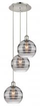 Innovations Lighting 113B-3P-PN-G556-8SM - Rochester - 3 Light - 15 inch - Polished Nickel - Cord hung - Multi Pendant