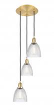  113B-3P-SG-G382 - Castile - 3 Light - 13 inch - Satin Gold - Cord Hung - Multi Pendant