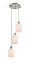  113B-3P-SN-G341 - Hadley - 3 Light - 11 inch - Brushed Satin Nickel - Cord Hung - Multi Pendant