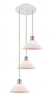 Innovations Lighting 113B-3P-WPC-G131 - Orwell - 3 Light - 15 inch - White Polished Chrome - Cord Hung - Multi Pendant