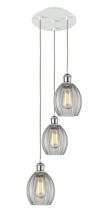 Innovations Lighting 113B-3P-WPC-G82 - Eaton - 3 Light - 12 inch - White Polished Chrome - Cord Hung - Multi Pendant