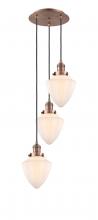 Innovations Lighting 113F-3P-AC-G661-7 - Bullet - 3 Light - 14 inch - Antique Copper - Cord hung - Multi Pendant