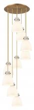 Innovations Lighting 119-410-1PS-BB-G412-8WH - Newton Bell - 9 Light - 22 inch - Brushed Brass - Multi Pendant