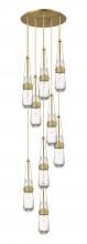  119-452-1P-BB-G452-4CL - Milan - 9 Light - 19 inch - Brushed Brass - Multi Pendant