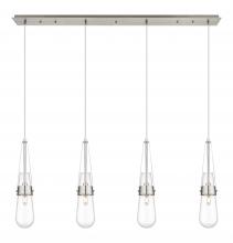 Innovations Lighting 124-452-1P-SN-G452-4CL - Milan - 4 Light - 48 inch - Brushed Satin Nickel - Linear Pendant