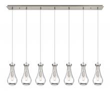 Innovations Lighting 127-451-1P-SN-G451-5CL - Owego - 7 Light - 49 inch - Brushed Satin Nickel - Linear Pendant