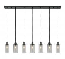 Innovations Lighting 127B-7P-BK-G434-7SM - Crown Point - 7 Light - 49 inch - Matte Black - Linear Pendant