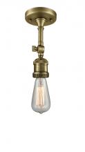  200NH-F-AB - Bare Bulb 1 Light Semi-Flush Mount