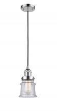 Innovations Lighting 201C-PC-G184S - Canton - 1 Light - 5 inch - Polished Chrome - Cord hung - Mini Pendant