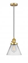 Innovations Lighting 201CSW-SG-G42 - Cone - 1 Light - 8 inch - Satin Gold - Cord hung - Mini Pendant