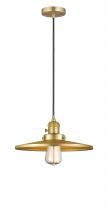 Innovations Lighting 201CSW-SG-MFR-SG-12 - Appalachian - 1 Light - 12 inch - Satin Gold - Cord hung - Mini Pendant