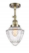 Innovations Lighting 201F-AB-G664-7 - Bullet - 1 Light - 6 inch - Antique Brass - Semi-Flush Mount