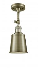 Innovations Lighting 201F-AB-M9-AB - Addison - 1 Light - 5 inch - Antique Brass - Semi-Flush Mount