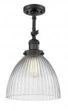 Innovations Lighting 201F-BK-G222 - Seneca Falls - 1 Light - 10 inch - Matte Black - Semi-Flush Mount