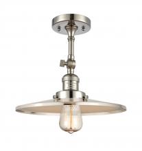 Innovations Lighting 201F-PN-MFR-PN-12 - Railroad - 1 Light - 12 inch - Polished Nickel - Semi-Flush Mount