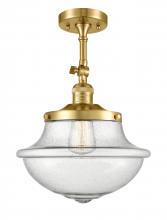 Innovations Lighting 201F-SG-G544 - Oxford - 1 Light - 12 inch - Satin Gold - Semi-Flush Mount