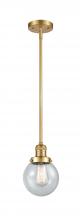 Innovations Lighting 201S-SG-G204-6 - Beacon - 1 Light - 6 inch - Satin Gold - Stem Hung - Mini Pendant