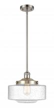 Innovations Lighting 201S-SN-G694-12 - Bridgeton - 1 Light - 12 inch - Brushed Satin Nickel - Stem Hung - Mini Pendant