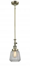 Innovations Lighting 206-AB-G142 - Chatham - 1 Light - 7 inch - Antique Brass - Stem Hung - Mini Pendant