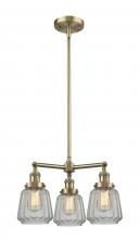 Innovations Lighting 207-AB-G142 - Chatham - 3 Light - 24 inch - Antique Brass - Stem Hung - Chandelier