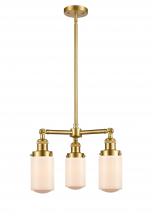 Innovations Lighting 207-SG-G311 - Dover - 3 Light - 17 inch - Satin Gold - Stem Hung - Chandelier