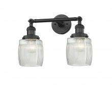  208-BK-G302 - Colton - 2 Light - 16 inch - Matte Black - Bath Vanity Light