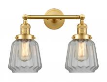 Innovations Lighting 208-SG-G142 - Chatham - 2 Light - 16 inch - Satin Gold - Bath Vanity Light