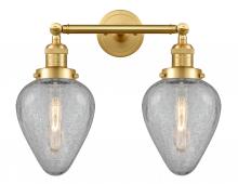 Innovations Lighting 208-SG-G165 - Geneseo - 2 Light - 17 inch - Satin Gold - Bath Vanity Light