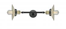 Innovations Lighting 208L-BAB-G2 - Halophane - 2 Light - 9 inch - Black Antique Brass - Bath Vanity Light