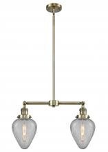 Innovations Lighting 209-AB-G165 - Geneseo - 2 Light - 21 inch - Antique Brass - Stem Hung - Island Light