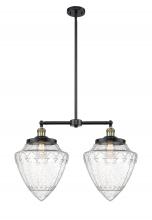 Innovations Lighting 209-BAB-G664-12 - Bullet - 2 Light - 24 inch - Black Antique Brass - Stem Hung - Island Light