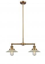 Innovations Lighting 209-BB-G2 - Halophane - 2 Light - 21 inch - Brushed Brass - Stem Hung - Island Light