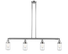 Innovations Lighting 214-PC-G312 - Dover - 4 Light - 49 inch - Polished Chrome - Stem Hung - Island Light