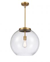  221-1S-BB-G122-16-LED - Athens - 1 Light - 16 inch - Brushed Brass - Cord hung - Pendant