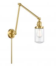 Innovations Lighting 238-SG-G312 - Dover - 1 Light - 5 inch - Satin Gold - Swing Arm