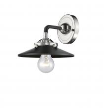 Innovations Lighting 284-1W-BPN-M6-BK - Railroad - 1 Light - 8 inch - Black Polished Nickel - Sconce